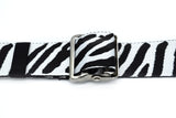 Transfer Belt with Metal Buckle by LiftAid - Transfer and Walking Aid with Belt Loop Holder for Assisting Patients, Nurses, Therapists, Home Care - 60"L x 2"W (Zebra)