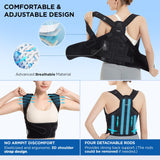 Posture Corrector Support Back Brace: Adjustable Shoulder Straightener for Men and Women Small