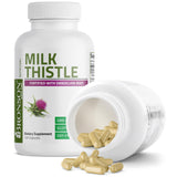 Bronson Milk Thistle Silymarin Marianum & Dandelion Root Liver Health Support, Antioxidant Support, Detox, 120 Capsules