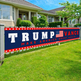 Support Trump JD Vance 2024 Political Campaign Large Banner Sign Flag with Brass Grommets,Pro Trump Vance Make America Great Again Outdoor Sign House Banner Yard Lawn Decoration 98X18''