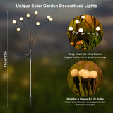 ASMAD Solar Garden Lights, 6 Pack 48 LEDs Solar Outdoor Lights, Christmas Decorations Lights, Solar Christmas Lights, Firefly Lights for Patio Pathway Outdoor Decor, Big Bulb Solar Swaying Light