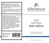 VIBRIANCE Age Defying Body Serum for Healthy, Youthful Skin, Hydrating, Anti-Aging Skin Rejuvenation, Wrinkle and Crepe Corrector, 4.5 fl oz (133 ml)