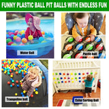 LANGXUN 100pcs Soft Plastic Ball Pit Balls, Plastic Toy Balls for Kids, Ideal Gift for Baby Toddler Birthday Christmas, Ball Pit Play Tent, Baby Kiddie Pool Water Toys, Party Decoration