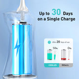 COSLUS Water Dental Flosser Pick for Teeth: 4 Modes Cordless Portable 300ML Larger Tank Water Teeth Cleaner IPX7 Waterproof Oral Irrigator Flossing Cleaning Picks for Home Travel FC5360