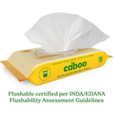 Caboo Tree Free Flushable Wipes, Certified Flushable, Septic Safe, Eco Friendly, Unscented Flushable Wipes for Adults made with Bamboo Viscose (Pack of 3, Total of 180 Flushable Wipes)