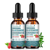 (2 Pack) Glucosamine Chondroitin MSM Liquid Drops - Extra Strength Joint Support Supplement with Elderberry, Boswelia, Bromelain, Hyaluronic Acid - Antioxidant Immune Support for Adults, Men & Women