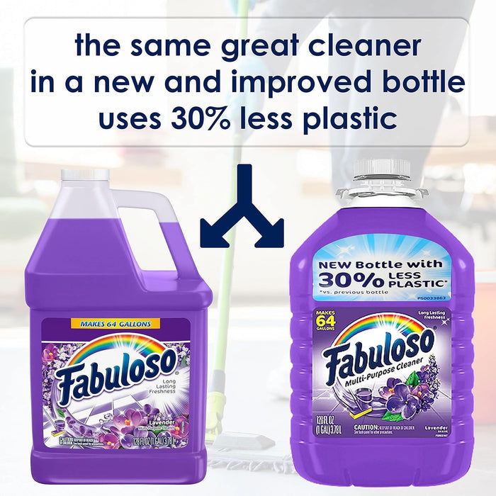 Number 1 In Service Fabolouso Makes 64 Gallons Lavender Purple Liquid Multi-Purpose Professional Household Non Toxic Fabolouso Hardwood Floor Cleaner Refill Wallet Tissue pack (2 Pack)