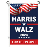 Double Sided Kamala Harris Waltz 2024 Garden Flag Kamala Harris 2024 for President Garden Flags 3Ply 12x18Inch Harris Waltz for the People Flag for Garden Yard Decor