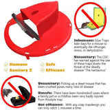 Pack 2 Bucket Lid Mouse Trap, 5 Gallon Bucket Compatible, Mouse Catching Tool, Trap Door Style, Multi Catch, Auto Reset, Indoor Outdoor (Reddish)