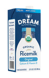 Rice Dream Organic Rice Milk Drink, Enriched Original, Calcium & Vitamin D, Vegan Dairy Alternative, Lactose Free, Shelf Stable, 32oz (Pack of 6)