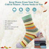 MORECOO Womens Socks Winter - Christmas Gifts for Women - Thick Wool Soft Warm Fuzzy Cozy Socks for Women