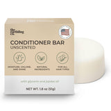 The Earthling Co. Conditioner Bar - Promote Hair Growth, Strengthen & Moisturize All Hair Types - Paraben & Sulfate Free Formula with Natural Ingredients for Dry Hair (Fragrance Free, 1.8 oz)