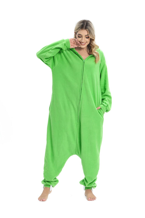 NAITOKE Adult Animal Onesie Halloween Costume Cosplay One-Piece Pajamas Women Man Teens Grass Green