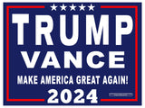 Donald Trump Vance Yard Signs MAGA 2024 with Metal Stand Made in America! (1, 24X18)