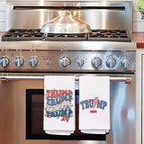 Yomisex Donald Trump Towel, Groovy Retro Trump Patriotic Kitchen Towels, Trump Hand Towels for Bathroom, Trump Dish Towels for Kitchen, Trump MAGA Merchandise, Trump Supporter Gifts, 16x24 Inches