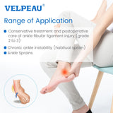 Velpeau Ankle Brace - Stirrup Ankle Splint - Adjustable Rigid Stabilizer for Sprains, Tendonitis, Post-Op Cast Support and Injury Protection for Women and Men (Gel Pads, Large - Left Foot)