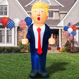 8ft Inflatable Trump Outdoor Decorations Blow Up Inflate Donald with Thumb Up Lighted Celebration with Blue Suit & Red Tie President Election Decor for Halloween Xmas Themed Party Yard Garden