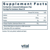 Vital Nutrients Marine Collagen Peptides Powder | Hair, Skin, Nails and Joint Support* | Wild Caught Fish | Type 1 and 3 Collagen Protein Supplement | Gluten, Dairy and Soy Free | 30 Servings