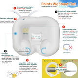 Goping Large Size Inflatable Hair Washing Basin with Neck Fit Movable Head Pillow Shampoo Basin for Elderly Disabled Pregnant Injured Bedridden