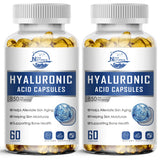 Nature's live Hyaluronic Acid Supplements, 850mg High Bioavailable Dietary Hyaluronic Acid Capsules, Double Strength Skin Hydration, Joint Lubrication, 60 Capsules, 2Pack