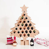 PRTECY Christmas Tree Advent Calendar Alcohol Holder, Christmas Countdown Advent Calendar Christmas Tree Wine Rack Advent Calendar for Home (S Tree Shape)