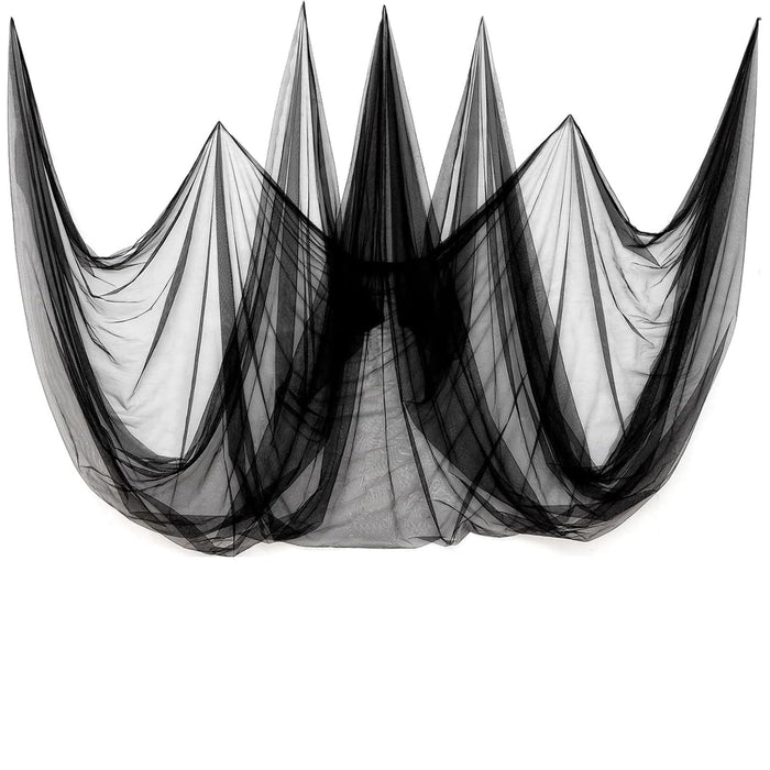 2Pcs 13x10ft Ultra-fine Mesh Mosquito Net, for Halloween Black Gauze Cloth