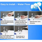 Water Flosser for Family Use 5 Color Jet Tips for Faucet & Shower, Oral Irrigator Non-Electric Safety Water Pressure, Dental Oral Care Tooth Cleaning. Energy Saving & Environmental Protection.