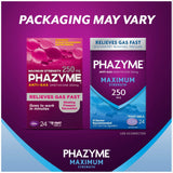 Phazyme Gas Relief Bundle with 500 mg and 250 mg Simethicone Fast Gels, 20 and 24 Count