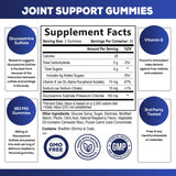 Joint Support Supplement - Extra Strength Glucosamine Joint Support Gummy - Joint Health Support & Flexibility for Back, Knees, & Hands - Vitamin E for Immune Support for Women & Men - 60 Gummies