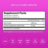 NutraChamps Myo-Inositol & D-Chiro Inositol Supplement | Ovarian & PCOS Support + Fertility & Hormone Balance for Women | 120 Vegan Capsules