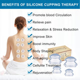 SHINEFUTURE Cupping Therapy Set, Cupping Set Massage Therapy Cups Cupping Therapy Middle Size 4 pcs