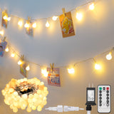 suddus String Lights Indoor Bedroom, 100 Led Globe Fairy Lights Plug in with Remote Timer Connectable, Twinkle Lights for Outdoor, Dorm, Classroom, Patio, Backyard, Living Room, Christmas, Warm White