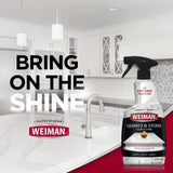 Weiman Quartz Countertop Cleaner and Polish - 24 Ounce (2 Pack w/MicroFiber Towel Included) - Clean and Shine Your Quartz Countertops Islands and Stone Surfaces with UV Protection