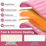 Heating Pad-Electric Heating Pads for Back,Neck,Abdomen,Moist Heated Pad for Shoulder,Knee,Hot Pad for Pain Relieve,Dry&Moist Heat & Auto Shut Off(Light Pink,20''×24'')