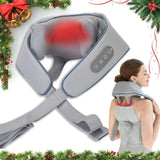 Birthday Gifts Deep Kneading Neck and Shoulder Massager with Heat - 5D Cordless Mini Shiatsu Neck Massager for Pain Relief Deep Tissue - Portable Cervical Massager at Home for Muscle Relaxation