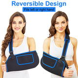 KKOOMI Arm Sling for Shoulder Injury Rotator Cuff Torn Wrist and Elbow Surgery, Arm Sling Adjustable Padded Elbow Dislocation and Sprain Brace, Shoulder Immobilizer Sling for Men&Women Arm Support Straps for Left&Right (S/M)