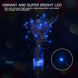 Brightown 12 Pack Led Fairy Lights Battery Operated String Lights Waterproof Silver Wire 7 Feet 20 Led Firefly Starry Moon Lights for DIY Wedding Party Bedroom Patio Christmas (12 Pack, Blue)