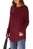 XIEERDUO Womens Tops Dressy Casual Long Sleeve Christmas Tops for Women 2023 Burgundy M