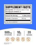 BulkSupplements.com N-Acetyl L-Carnosine Powder - Carnosine Supplement, N-Acetyl Carnosine 500mg - Gluten Free, 500mg per Serving, 10g (0.35 oz) (Pack of 1)