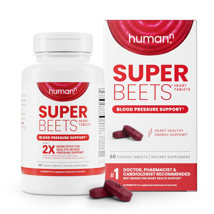 SuperBeets Heart Support Tablets – 500 mg, 60 Count