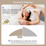 Vekkia Bed Wedge Pillow/Headboard Pillow/Pillow Wedge for Headboard Gap/Bed Gap Filler,Close Gap (0-3.5") Between Your Mattress and Headboard,Bed Without Headboard(Queen)