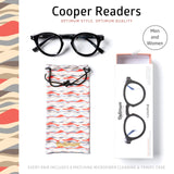 OPTIMUM OPTICAL Readers Glasses Spring-Mounted Hinges Scratch-Resistant Lenses Round Frame Reading Glasses For Men and Women - (Cooper, 1.5 x)