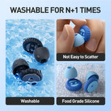 SISIXILE 2 Pairs of Ear Plugs for Sleeping, Made of Ultra-Comfortable Silicone with Passive Noise Reduction Technology for Noise Reduction 45 dB, 8 Ear Tips in XS/S/M/L, Black+Blue