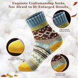 MORECOO Womens Socks Winter - Christmas Gifts for Women - Thick Wool Soft Warm Fuzzy Cozy Socks for Women