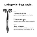 WellDerma Face Lifting Dark Silver Roller Ergonomic Lifting and V-Lines Massage Roller