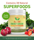 IVL - All Day Energy Greens - Supplement Powder Mix Drink, Greens Powder Superfood - Super Greens Blend for Optimal Nutrition,Energy & Digestion,Superfood Boost(Fruity Flavor)
