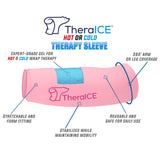 TheraICE Rx Elbow & Knee Ice Pack for Injuries Compression Sleeve, Reusable Gel Cold Pack for Knee, Elbow, Ankle, Calf - Flexible Cold Wrap Recovery for Meniscus, ACL, MCL, Pain Relief (M)