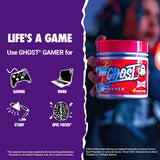 GHOST Gamer: Energy and Focus Support Formula - 40 Servings, Sonic Cherry Limeade - Nootropics & Natural Caffeine for Attention, Accuracy & Reaction Time - Vegan, Gluten-Free