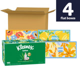 Kleenex Lotion Facial Tissues with Coconut Oil, 4 Flat Boxes, 180 Tissues Per Box, 3-Ply