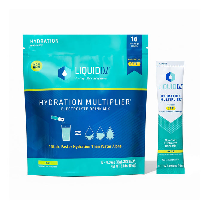 Liquid I.V.® Hydration Multiplier® - Pear - Hydration Powder Packets | Electrolyte Powder Drink Mix | Convenient Single-Serving Sticks | Non-GMO | 1 Pack (16 Servings)